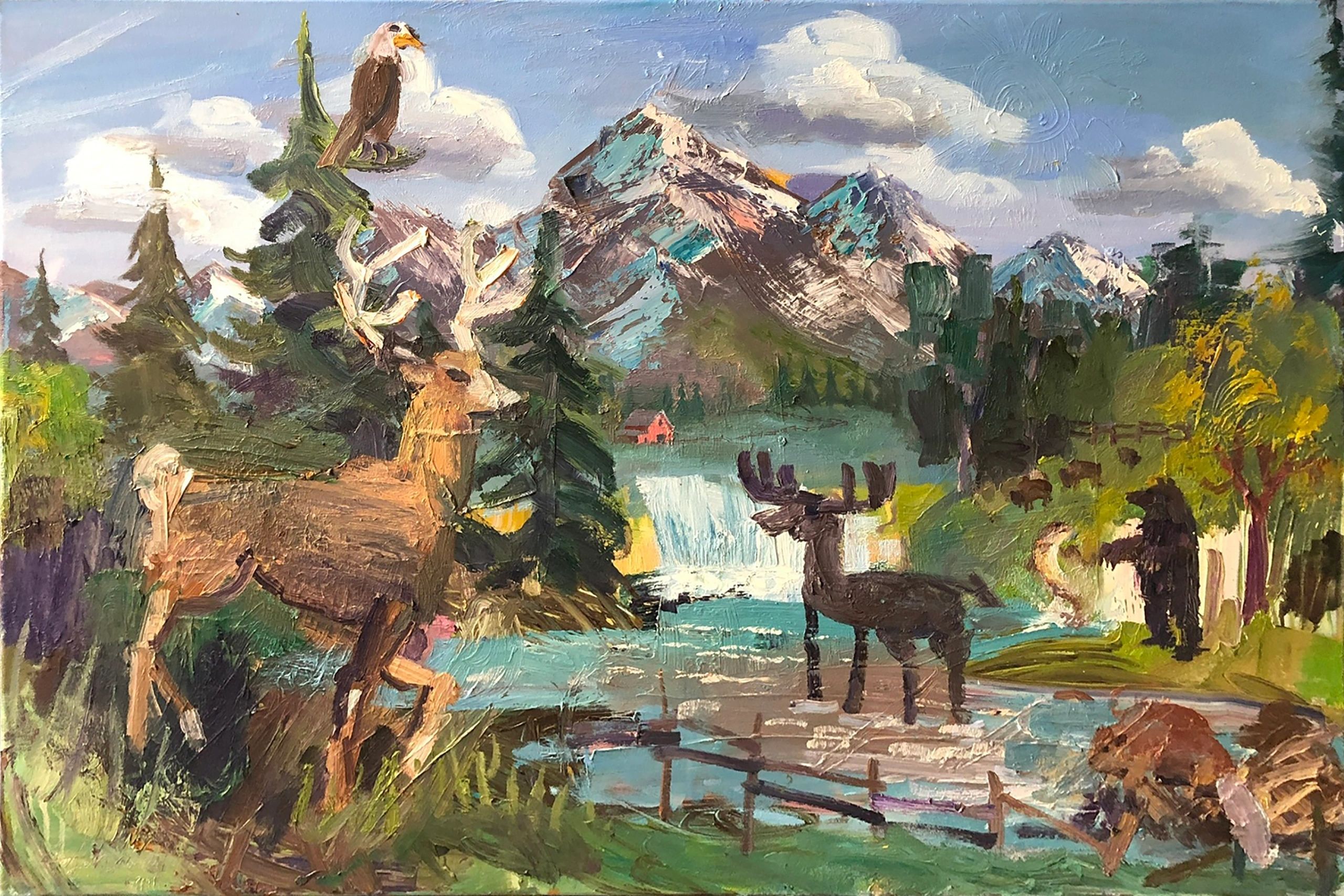 American Idyll, oil on canvas, 24 by 36