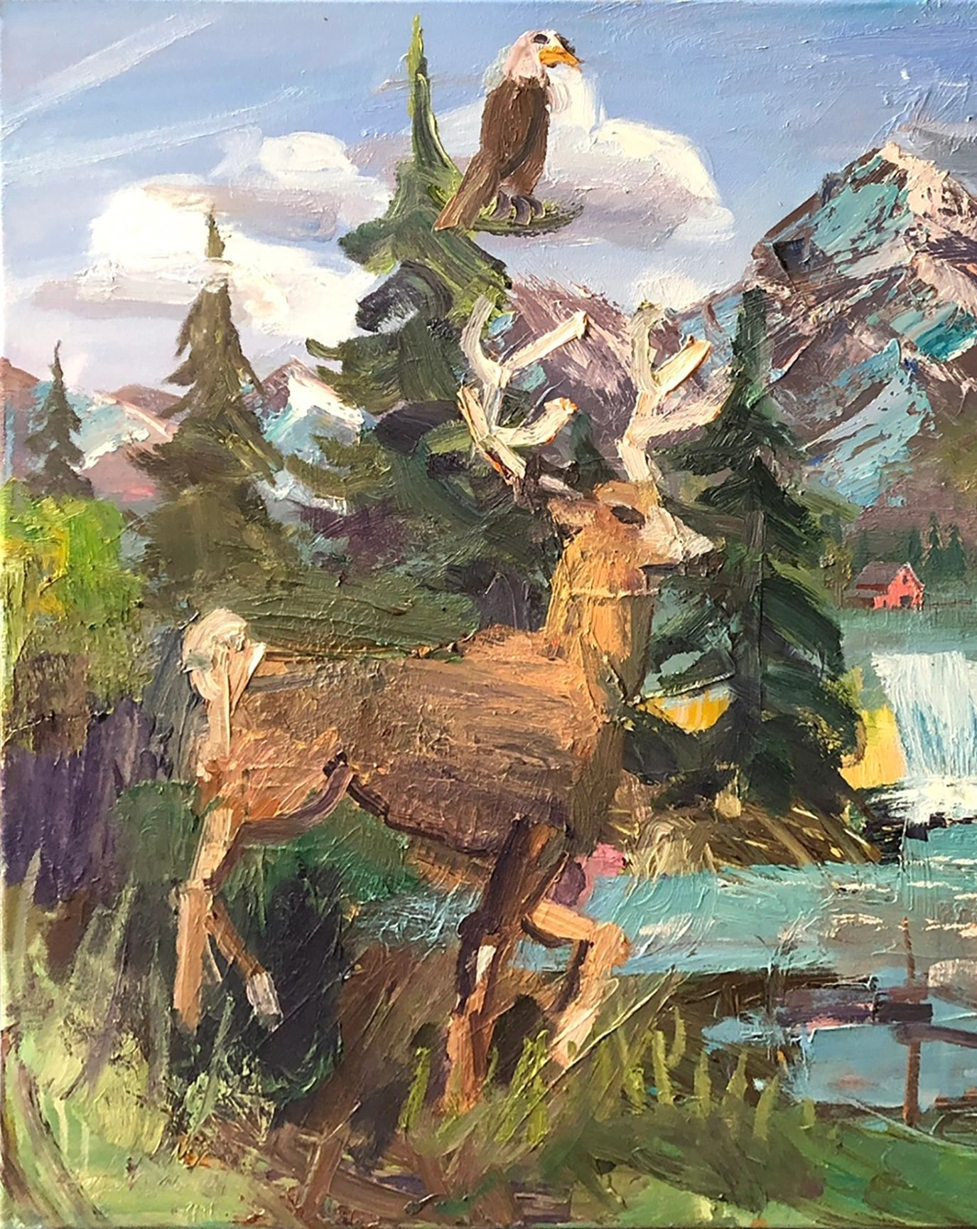 American Idyll, oil on canvas, 24 by 36