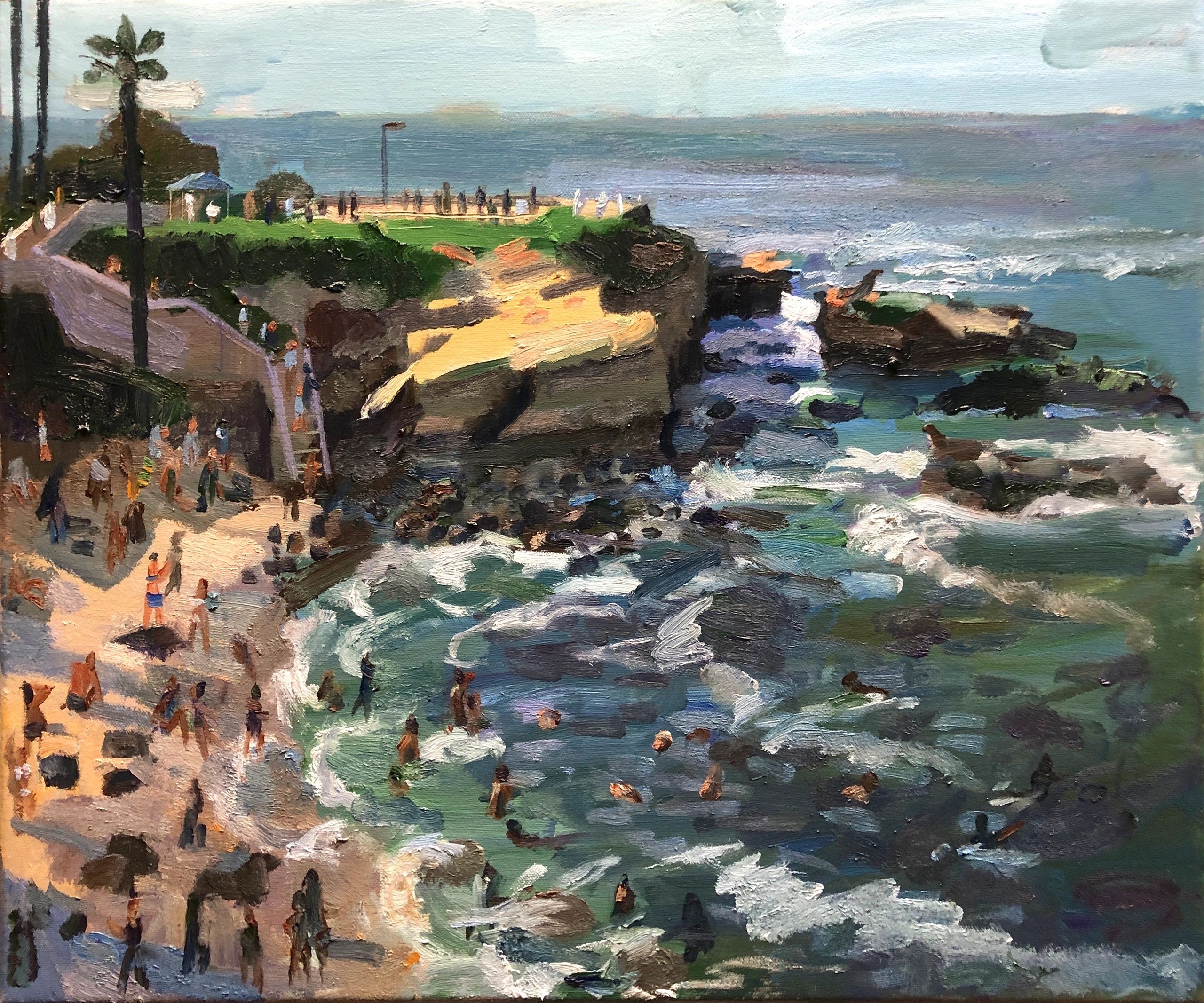 La Jolla Cove, oil on canvas, 20 by 24 inches