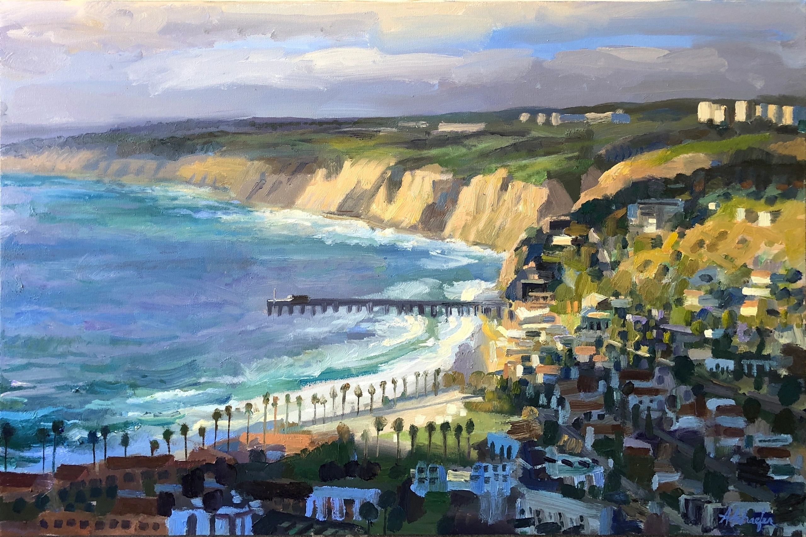 La Jolla Nature Park View, oil on canvas, 24 by 36 inches