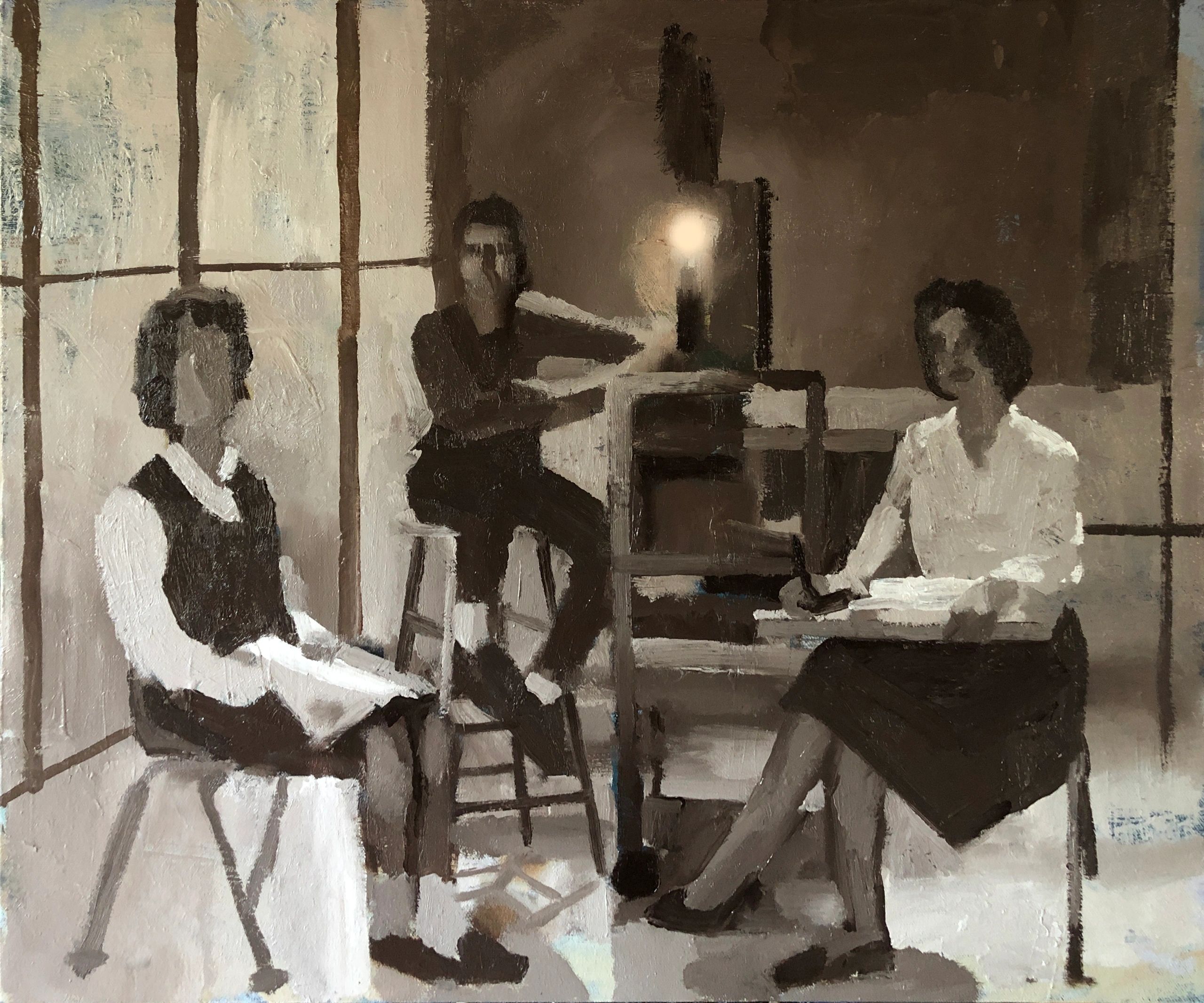 Looking At You, oil on canvas, 20 by 24 inches
