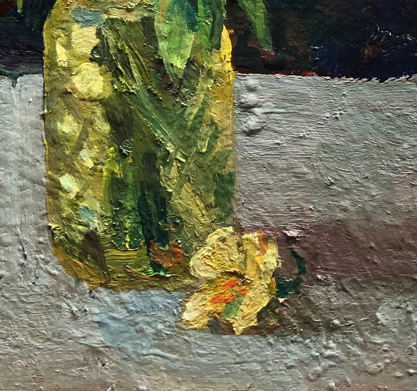 Masha's Flowers, oil on canvas panel, 16 by 12 inches