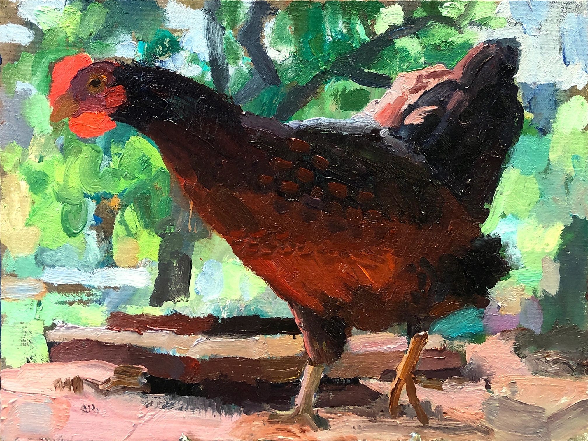 Portrait of Ruby, oil on canvas-panel, 12 by 16 inches